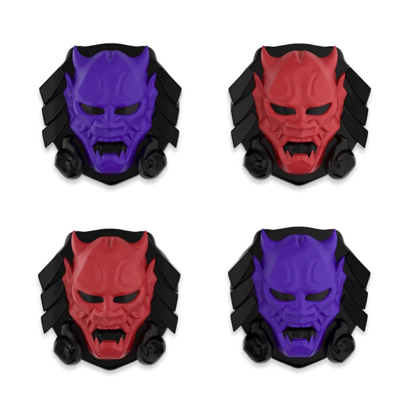 playvital Halloween Joystick Caps for Nintendo Switch, Thumbstick Grips for Switch Lite, Analog Cover for OLED Joycon Thumb Grip Caps - Oni Demons - Image 1